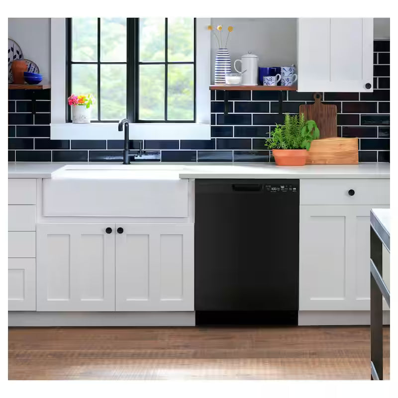 Black 24 in. Built-In Tall Tub Dishwasher Q629