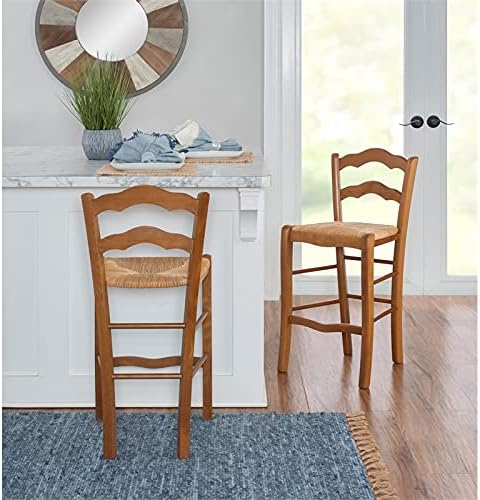 Set of Two Wood Counter Stools G8885
