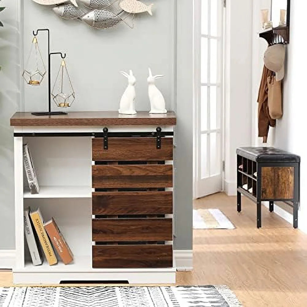 Wood Cabinet with Shelves 32 inch K4379