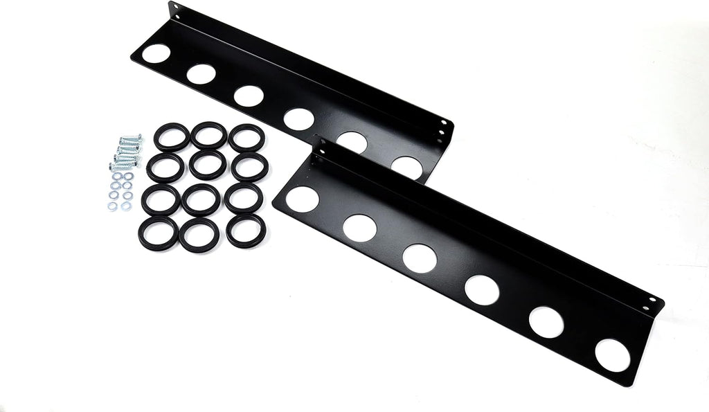 Black Powder Coated Steel Wall Mounted Tool Rack Pack of 2 W963