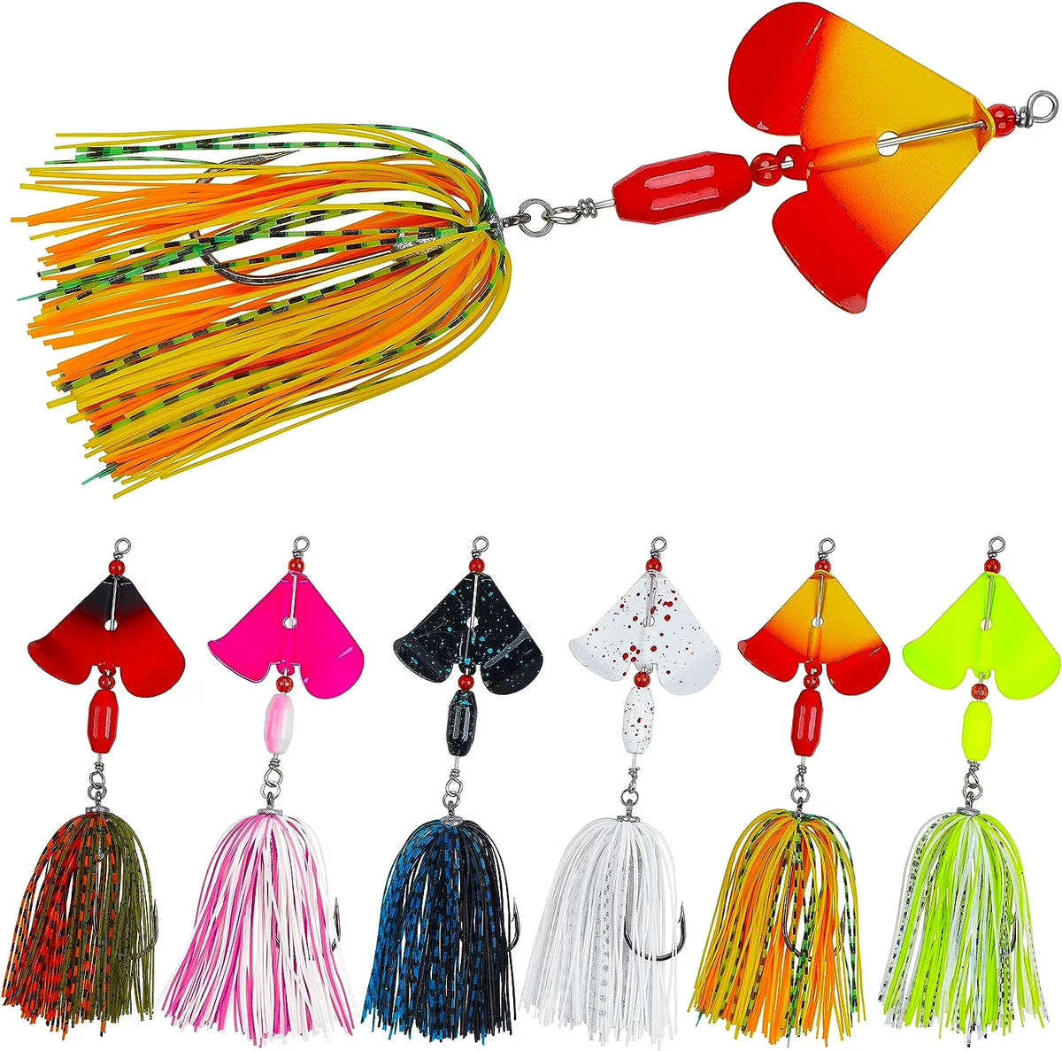 6pcs Metal Spinnerbait Fishing Lures I6566