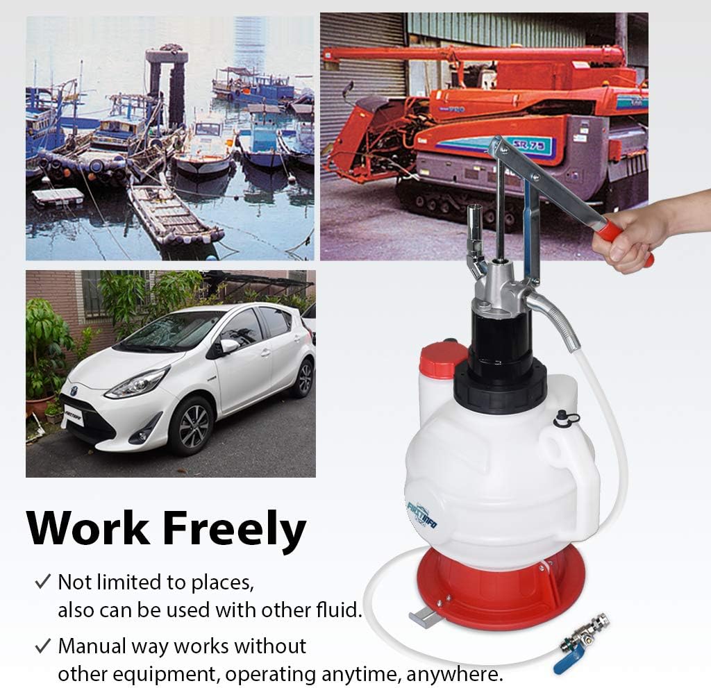 7.5 Liter Manual ATF Refill System Dispenser with 8-Piece Adapters E645