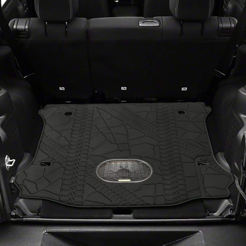 Black TPE Cargo Liner Rear Floor Mat for Jeep Wrangler Unlimited 4 door M4842
