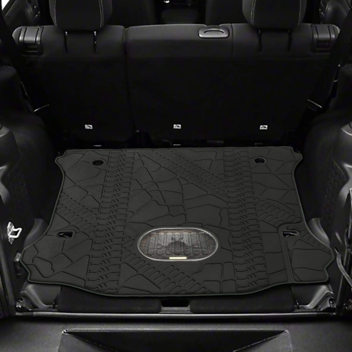 Black TPE Cargo Liner Rear Floor Mat for Jeep Wrangler Unlimited 4 door M4842