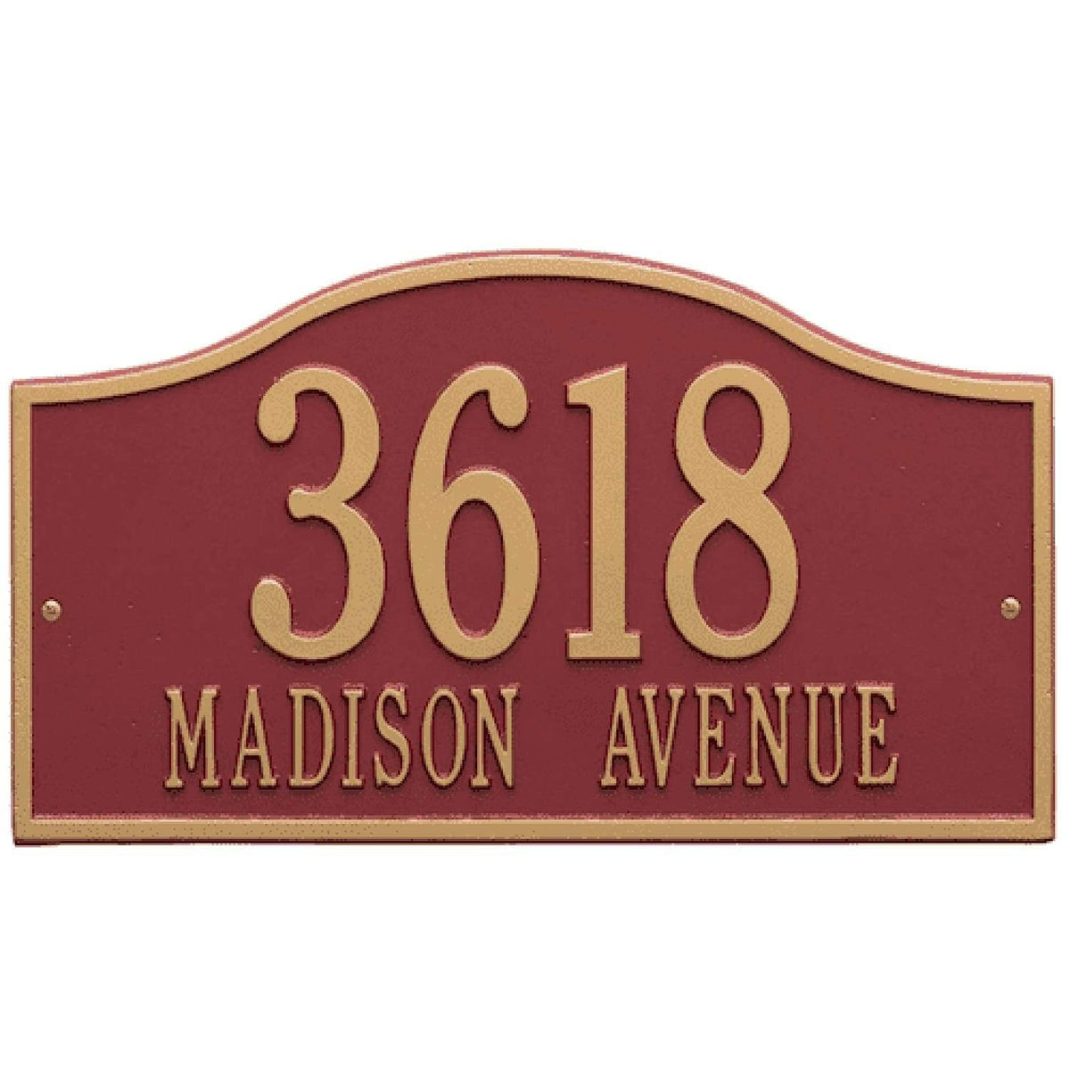 Arch Marker - Standard Lawn - Two Line in Oil Rubbed Bronze Q393
