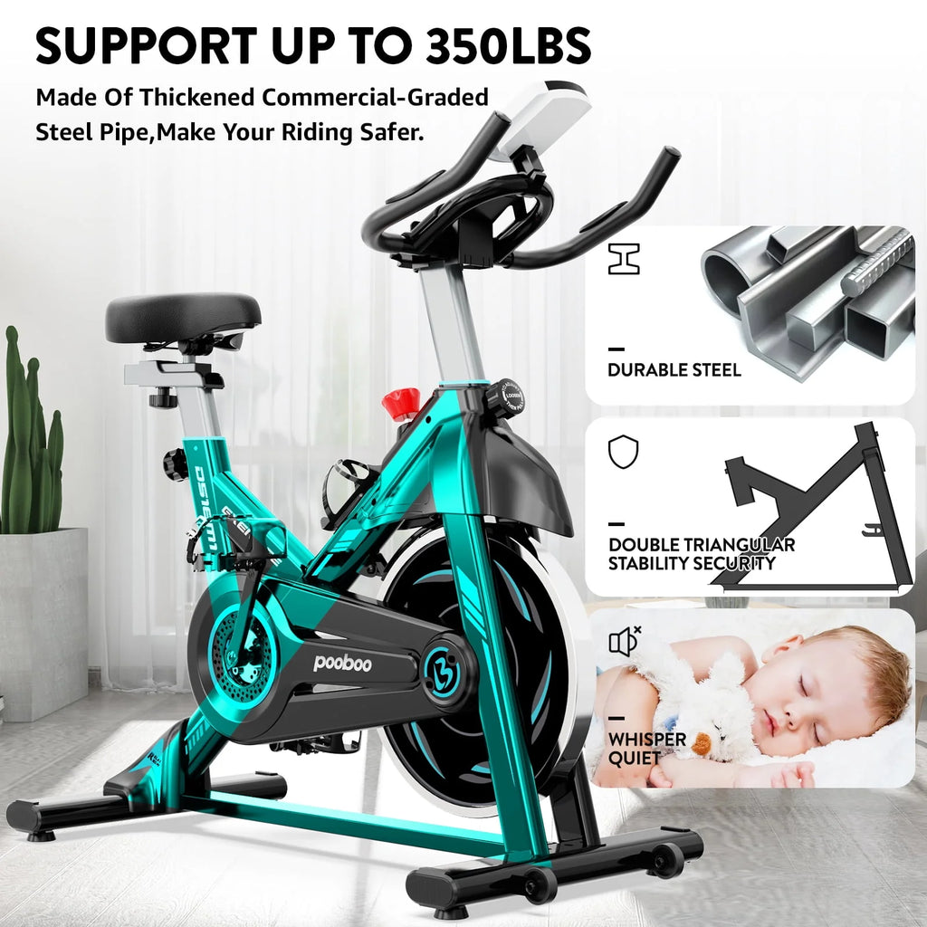 Indoor Cycling Bike Magnetic Stationary Exercise Bike 40lbs Flywheel S80445