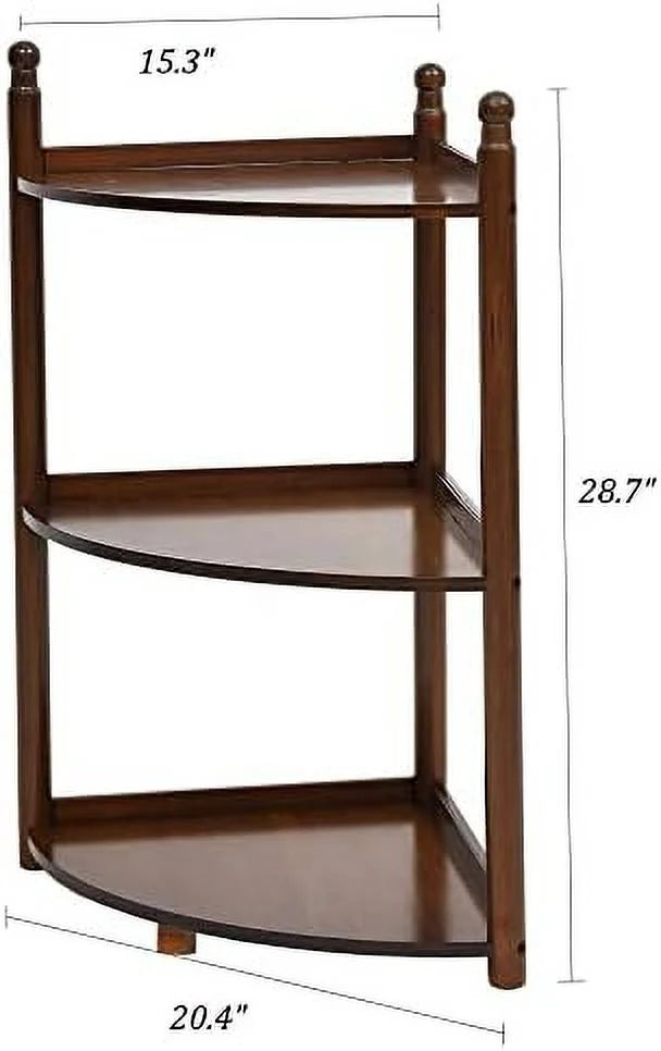 3 Tier Bamboo Corner Shelf 29 Inch V87729