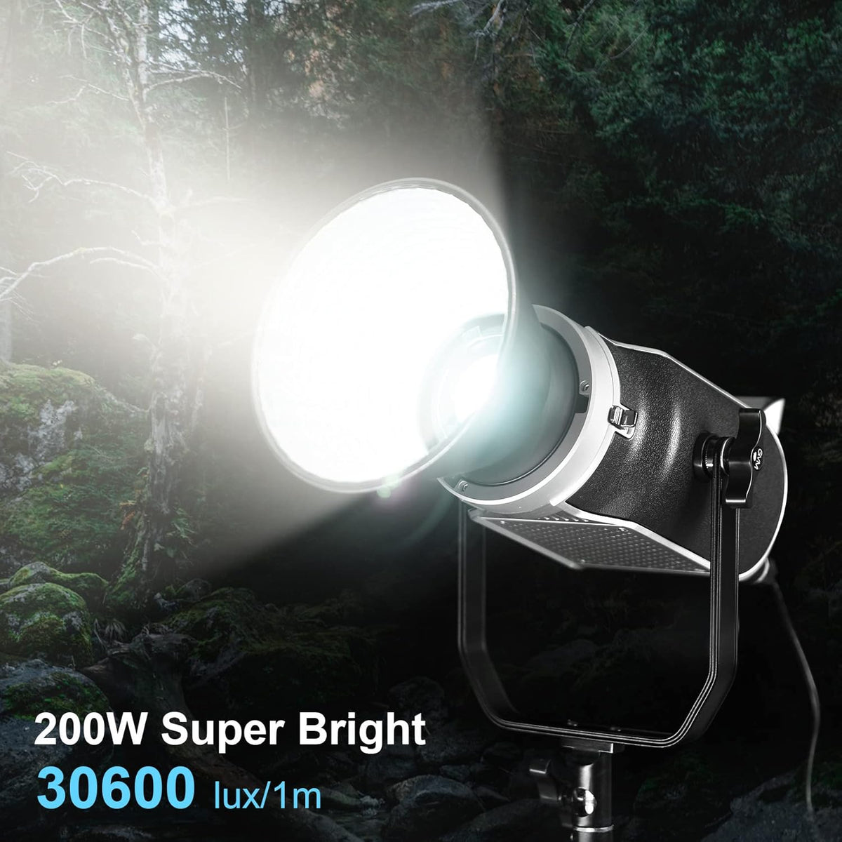 200W 5600K LED Video Light with DMX/Bluetooth App Control G6551