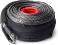 Synthetic Winch Rope 3/8 x 85', 25000 lbs with Protective Sleeve, Black U7549