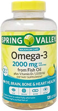 Omega 3 Fish Oil 2000mg Lemon 120 Softgels I275