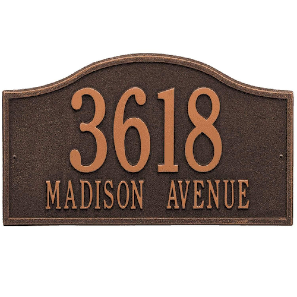 Arch Marker - Standard Lawn - Two Line in Oil Rubbed Bronze Q393