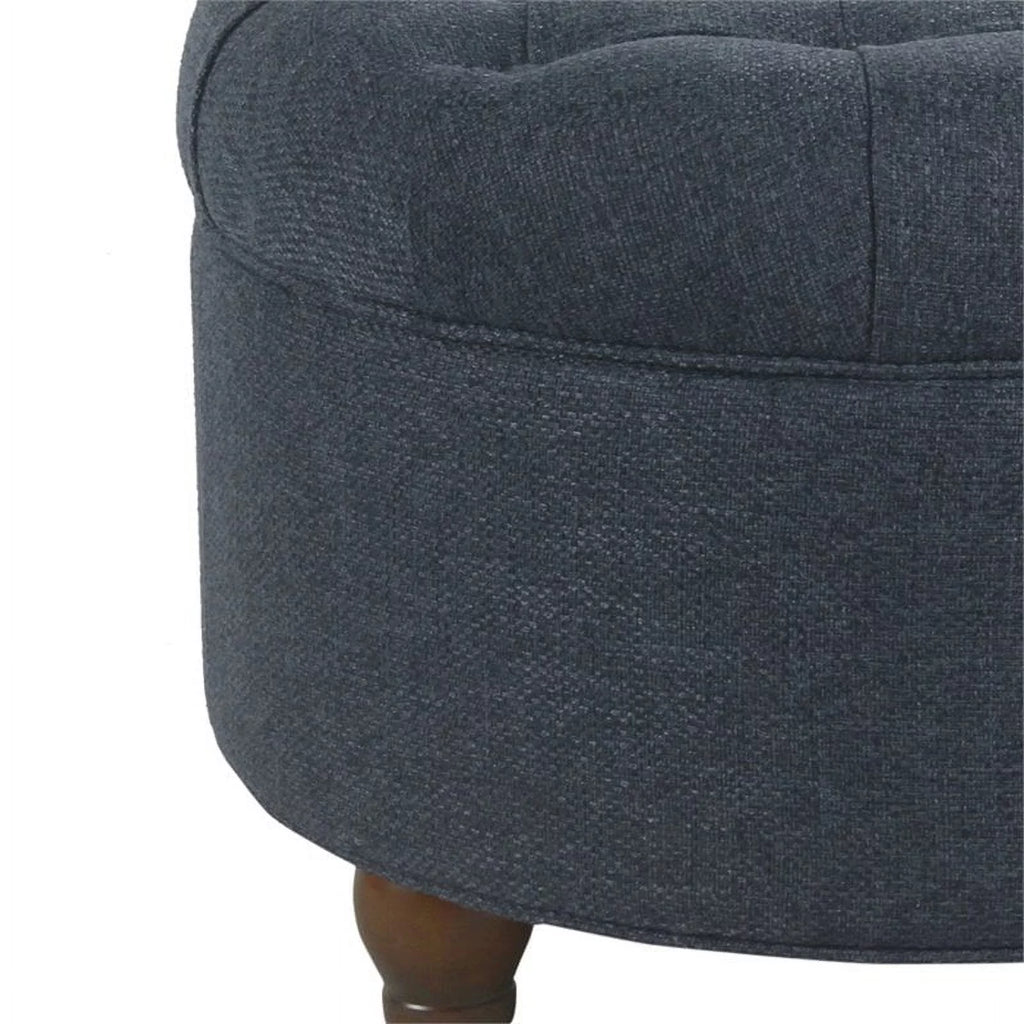 Fabric Upholstered Wooden Storage Ottoman E21277