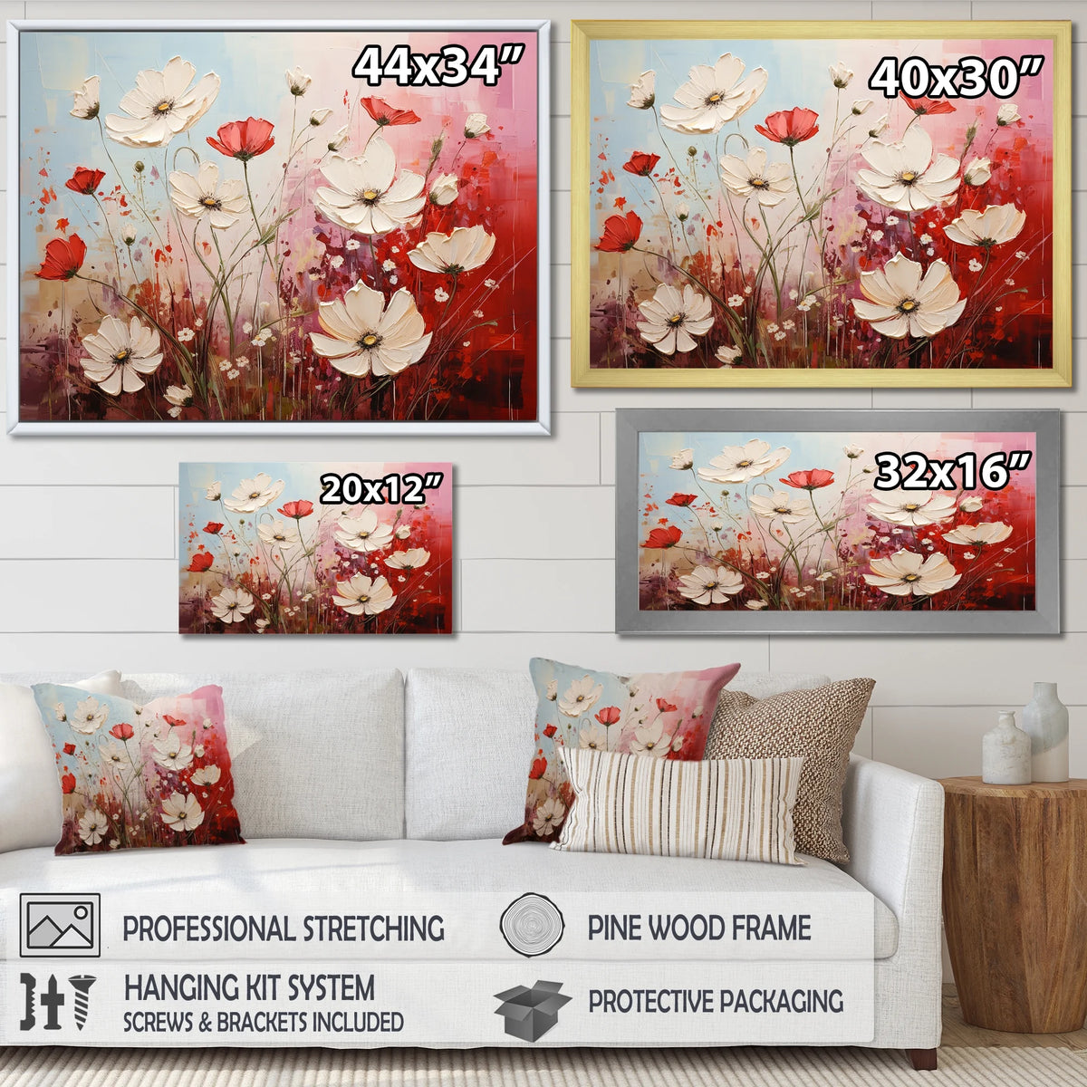 Flower Framed Canvas Art Print O6832