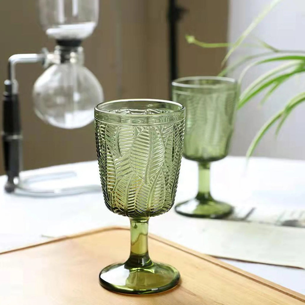 Green Embossment Texture Beverage Glasses E423429