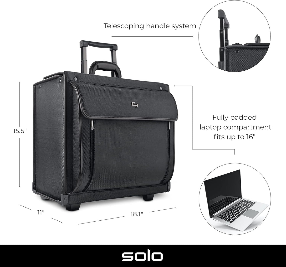Black Rolling Catalog Case W2900
