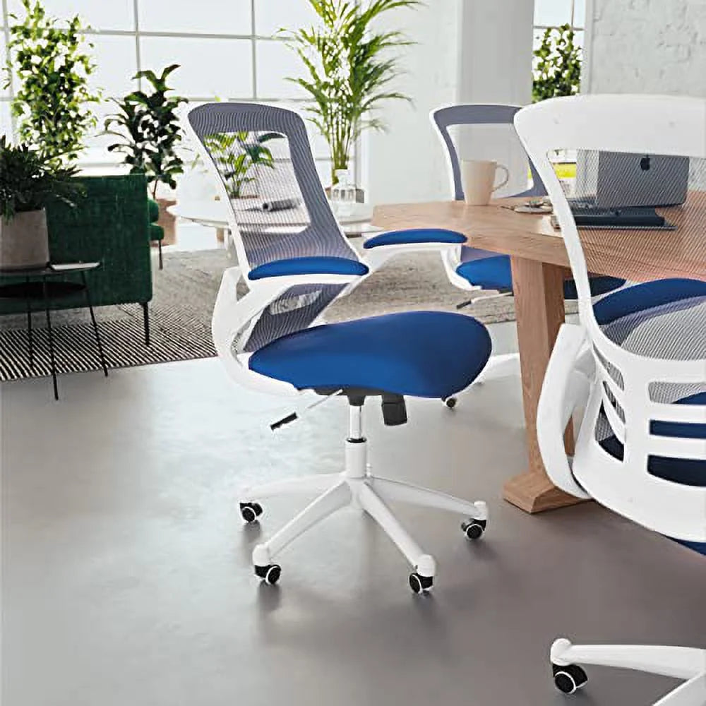 Mid-Back Blue Mesh Ergonomic Office Chair P388