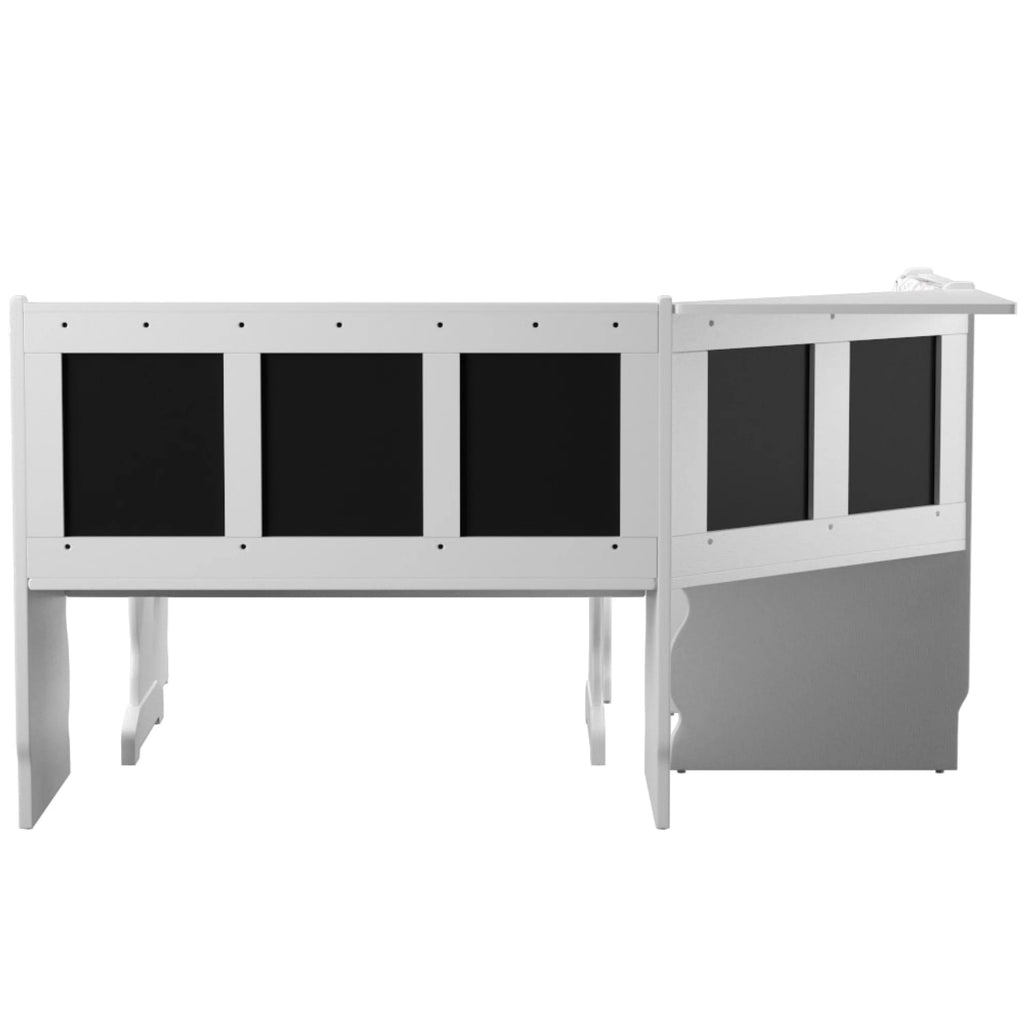White Dining Nook with Table and Bench X598