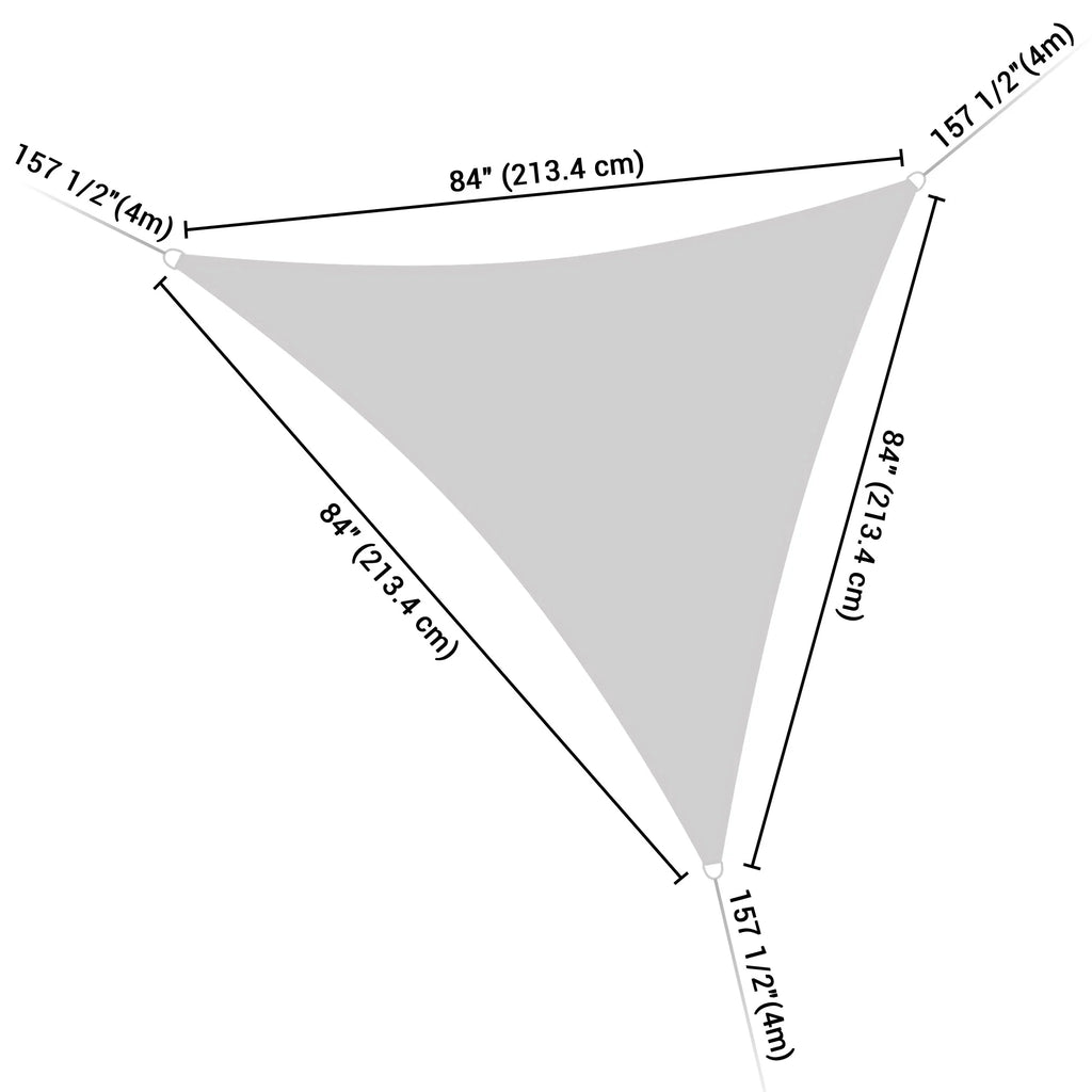 Gray+White Triangle Sun Shade Sail K940236