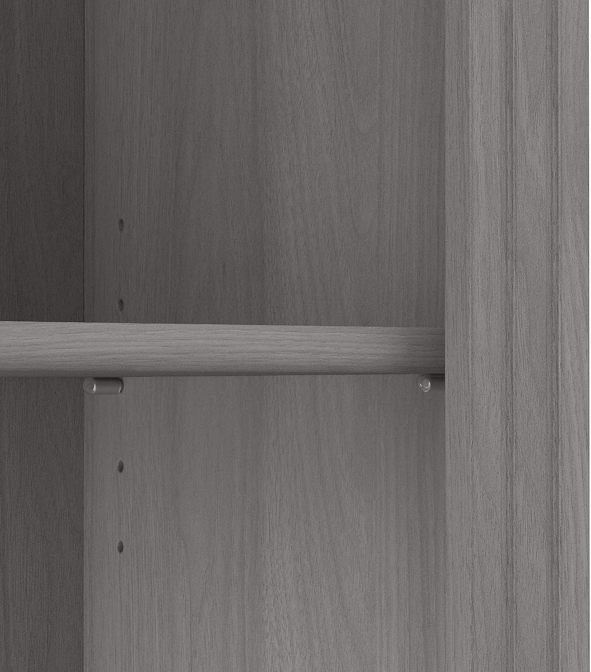 Set of 2 Tall 5 Shelf Bookcase, Modern Gray W875