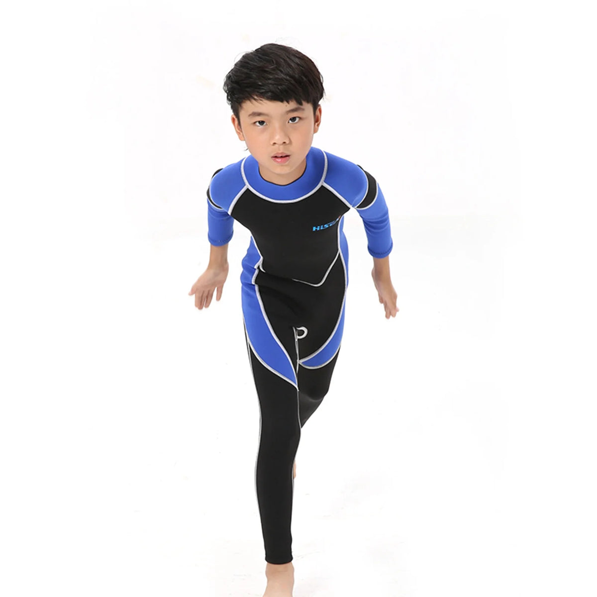 Zippered Long Sleeve One Piece Children Surf Suit Y44631