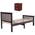 Pine Twin Bed and 2-Drawer Nightstand Set Y66122