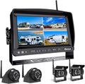 Wireless Backup Camera System with 7'' Monitor and 4 Channels, Black X3011
