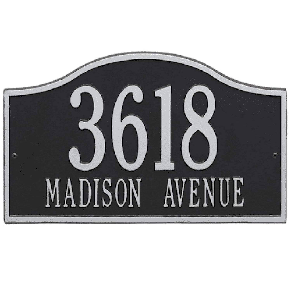 Arch Marker - Standard Lawn - Two Line in Oil Rubbed Bronze Q393