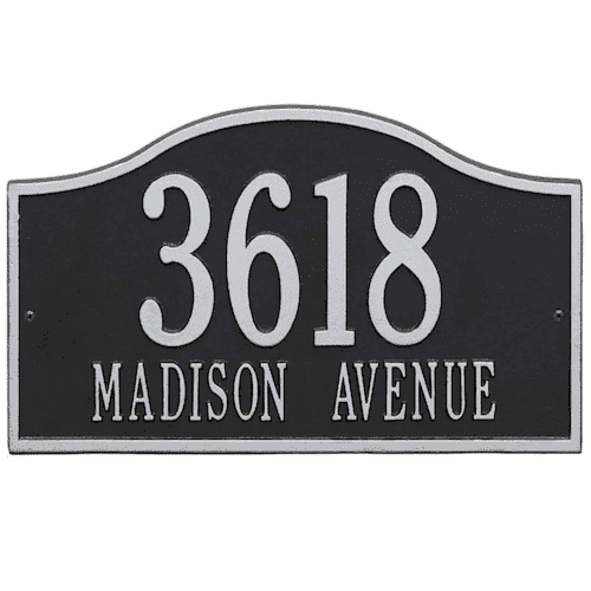 Arch Marker - Standard Lawn - Two Line in Oil Rubbed Bronze Q393