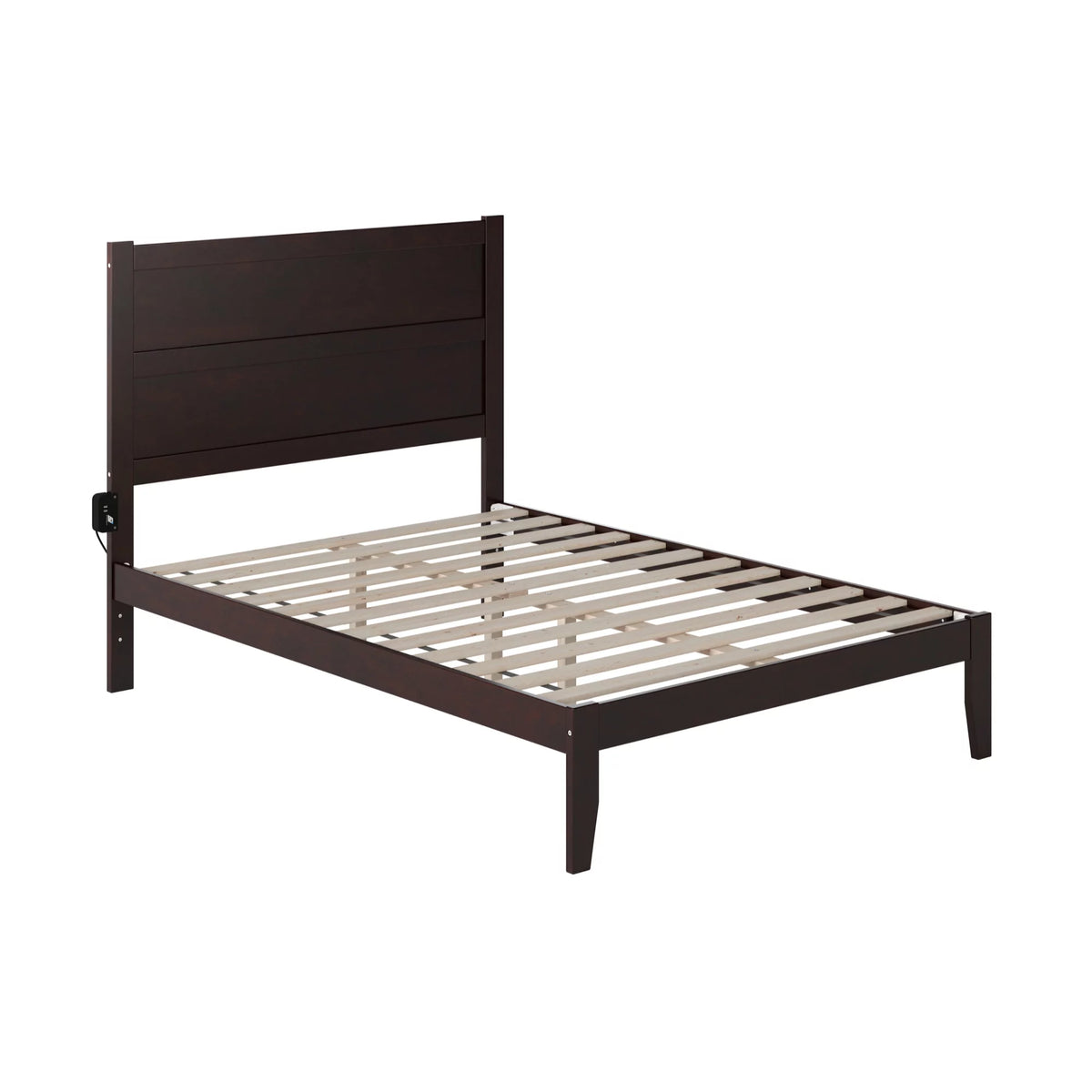 Solid Wood Full Bed with USB Charging Station T12321