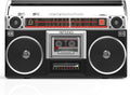 Black Retro Boombox Radio Cassette Player Recorder, Pack of 2 F813292