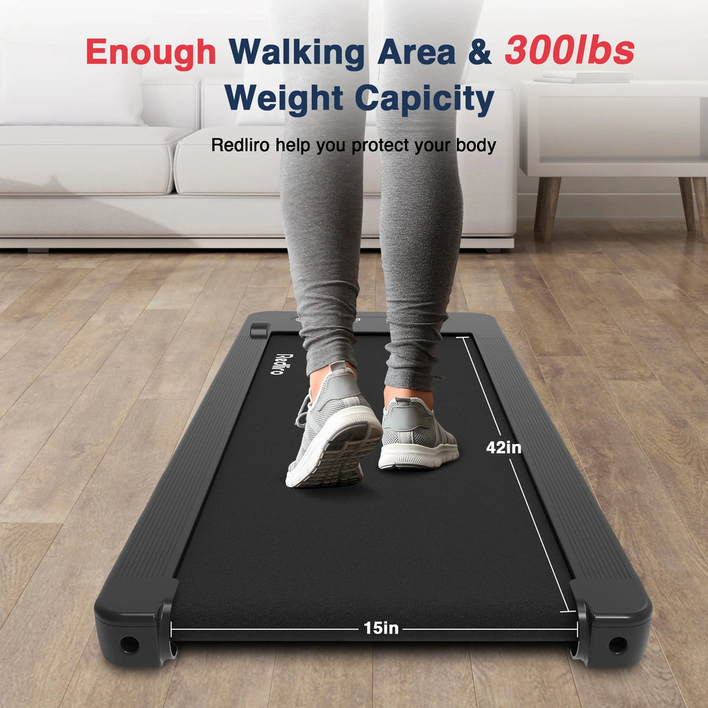 Under Desk Treadmill 2.25HP 300LBS Anti-Slip Compact S932908