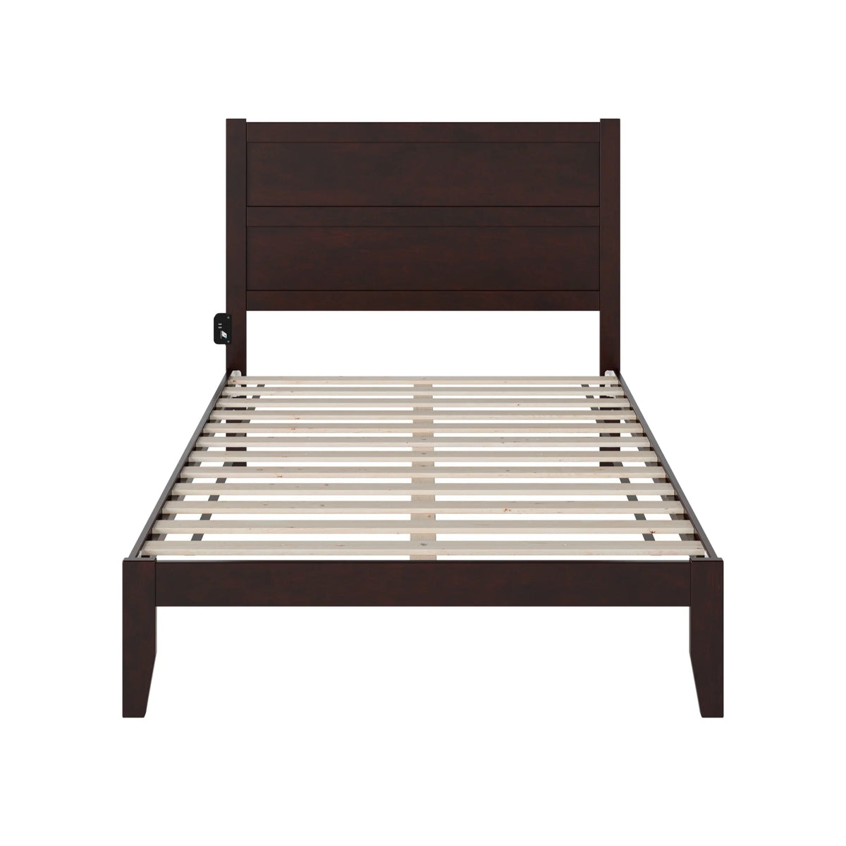 Solid Wood Full Bed with USB Charging Station T12321