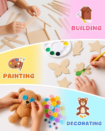 Arts and Crafts Kit 1600 Pieces DIY Craft Supplies U3771