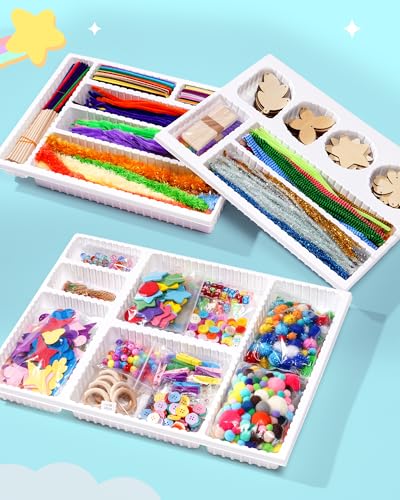 Arts and Crafts Kit 1600 Pieces DIY Craft Supplies U3771