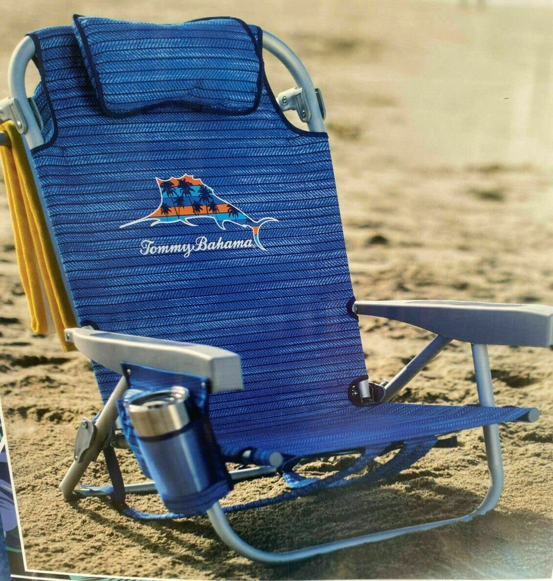 Backpack Beach Chair 5-Position Lay Flat Insulated Cooler L821407