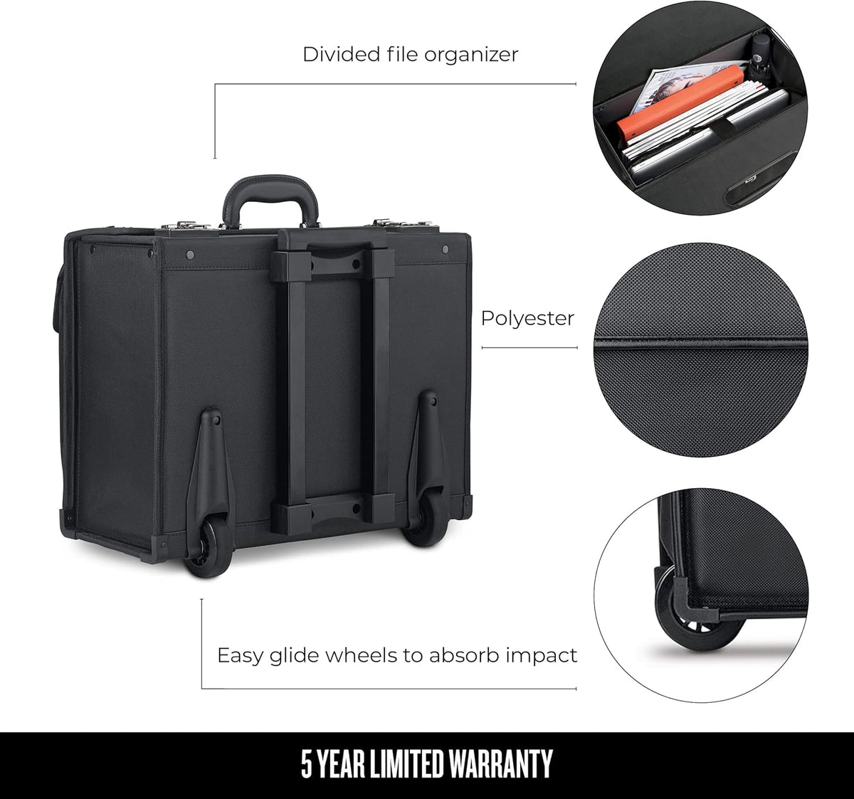 Black Rolling Catalog Case W2900