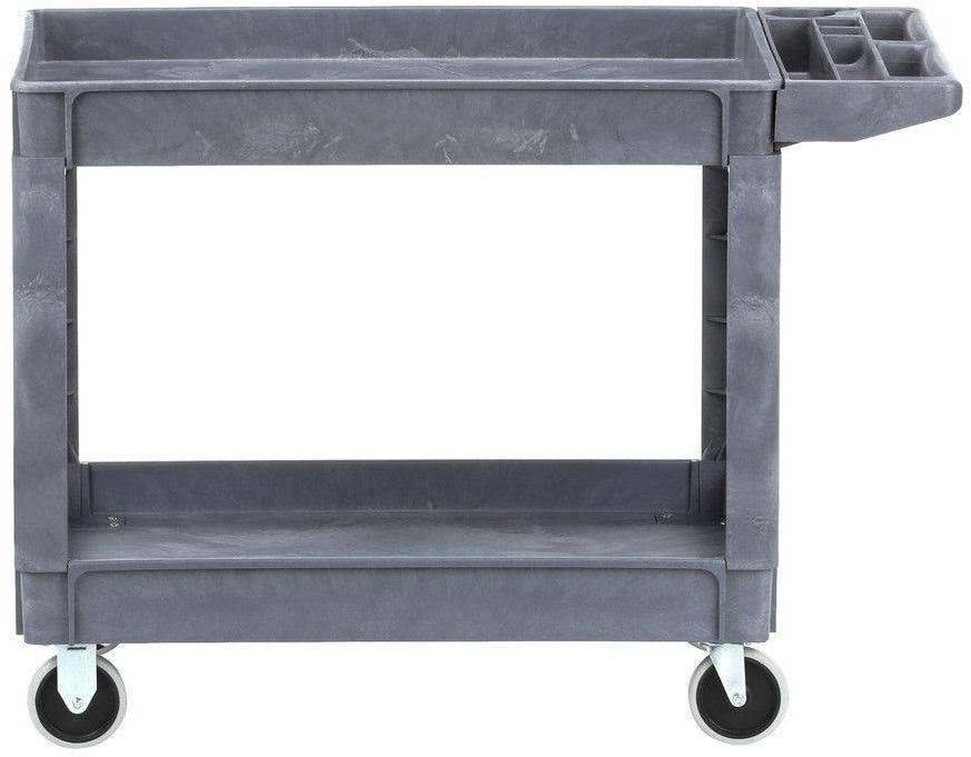 2-Shelf Plastic Utility Cart with 5 inch Casters H67960