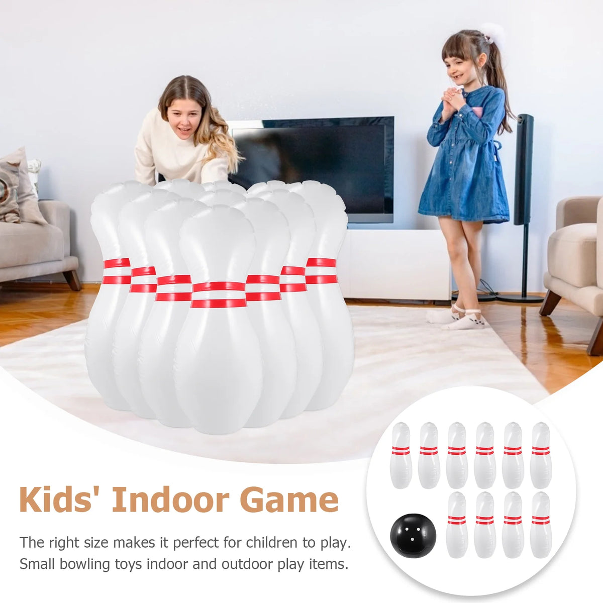 Inflatable Bowling Set Indoor Outdoor Game P800417