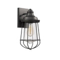 Textured Black Outdoor Wall Sconce O44440