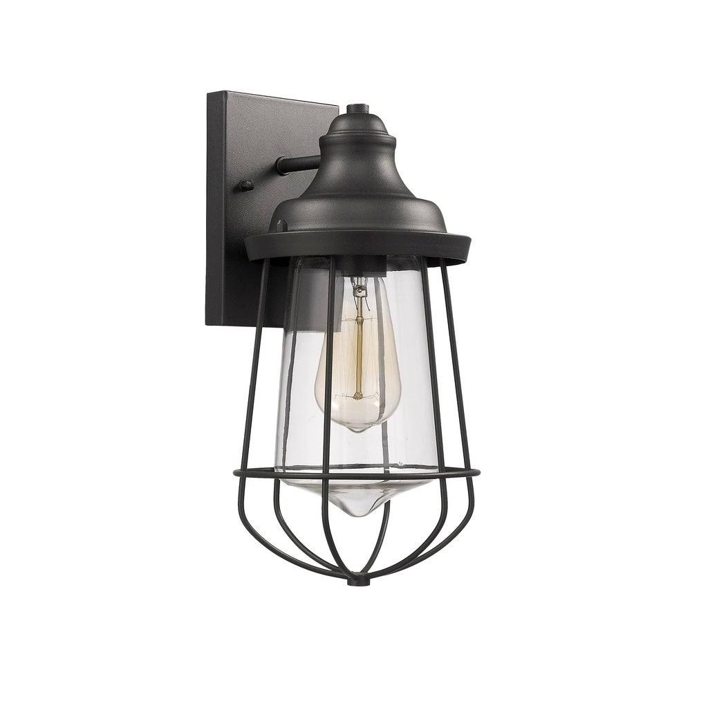 Textured Black Outdoor Wall Sconce O44440