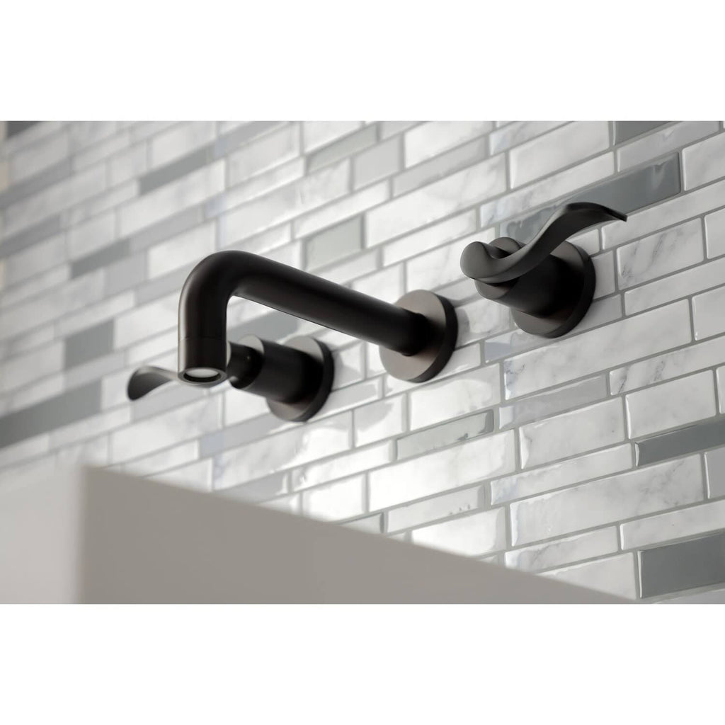 Polished Nickel Wall Mount Bathroom Faucet S545