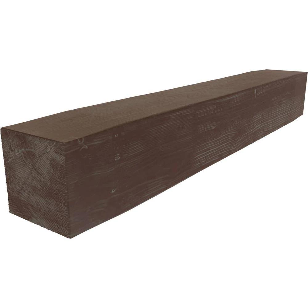 Sandblasted Faux Wood Fireplace Mantel, Aged Pecan R3841