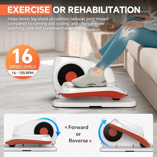 Under Desk Elliptical Machine with 16 Adjustable Speed V850168