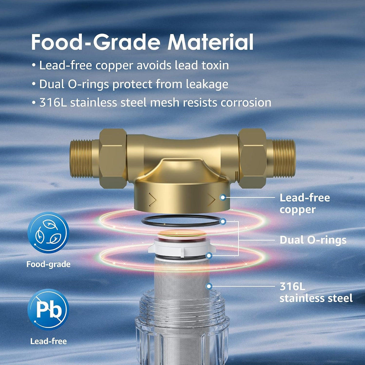 50-Micron Reusable Whole House Water Filter, Pack of 2 O99613