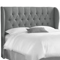 Gray Linen Tufted Wingback Headboard P659709