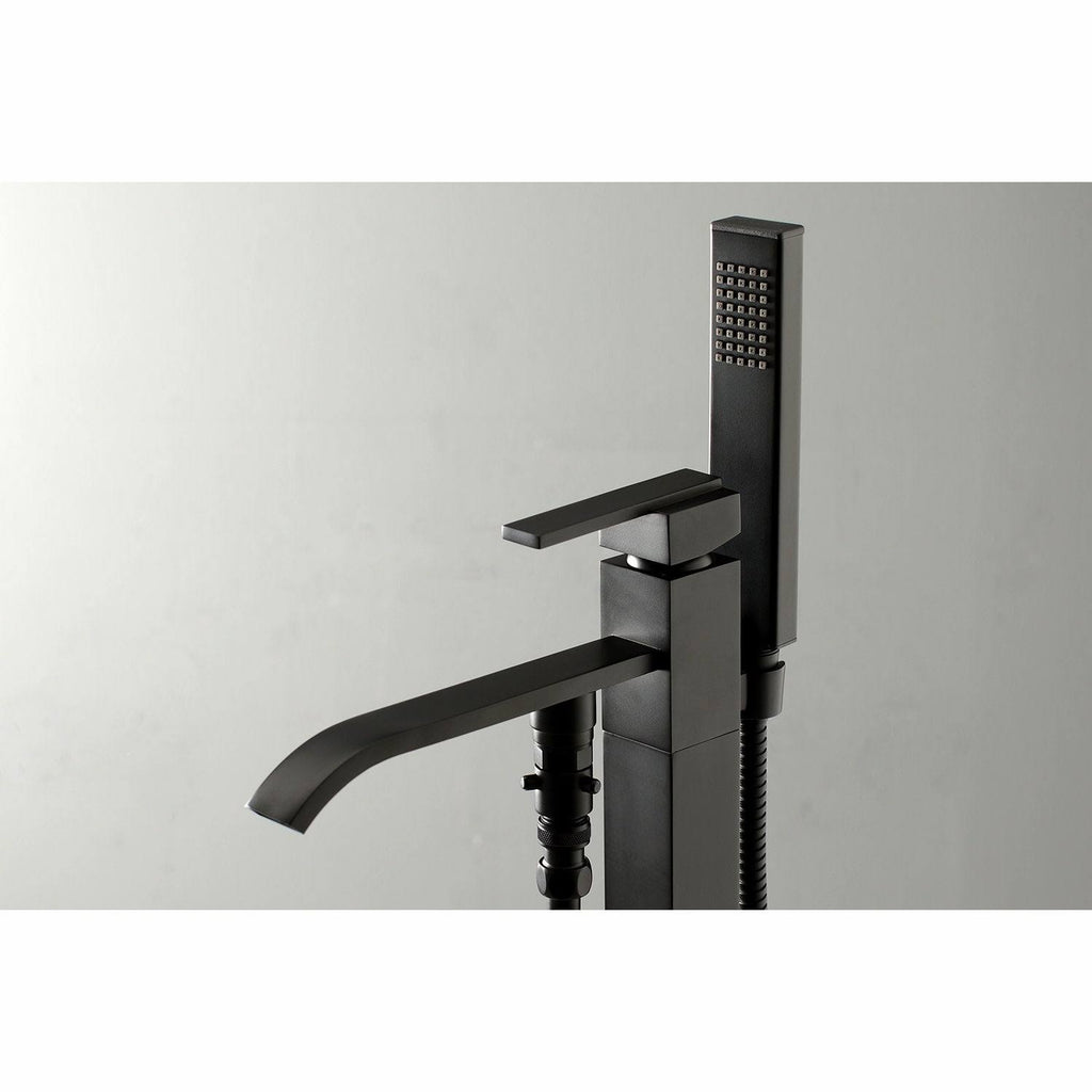 Brushed Brass Freestanding Tub Faucet with Hand Shower P25852