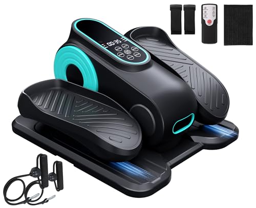 Under Desk Elliptical Machine, Quiet Portable Electric Seated Pedal Exerciser with Remote Control & 12 Adjustable Speeds U410887