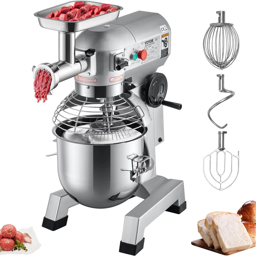 20Qt Stainless Steel Bowl 1100W Electric Stand Mixer with Meat Grinder Q224694