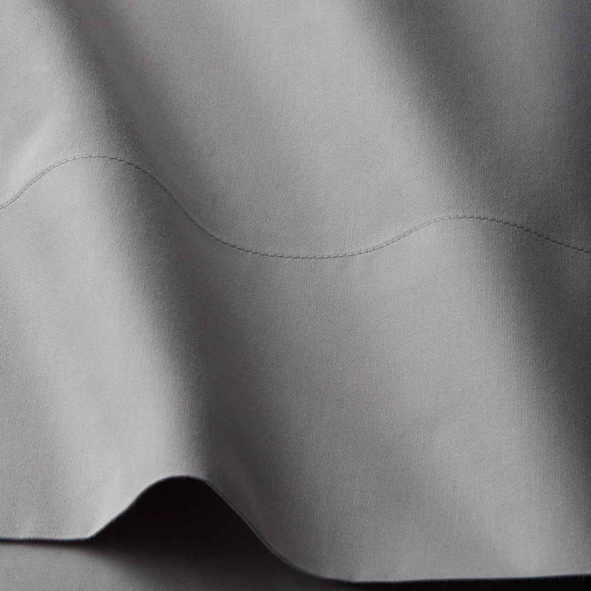 Supima Cotton Sateen Fitted Sheet, Sterling Gray, California King T22652