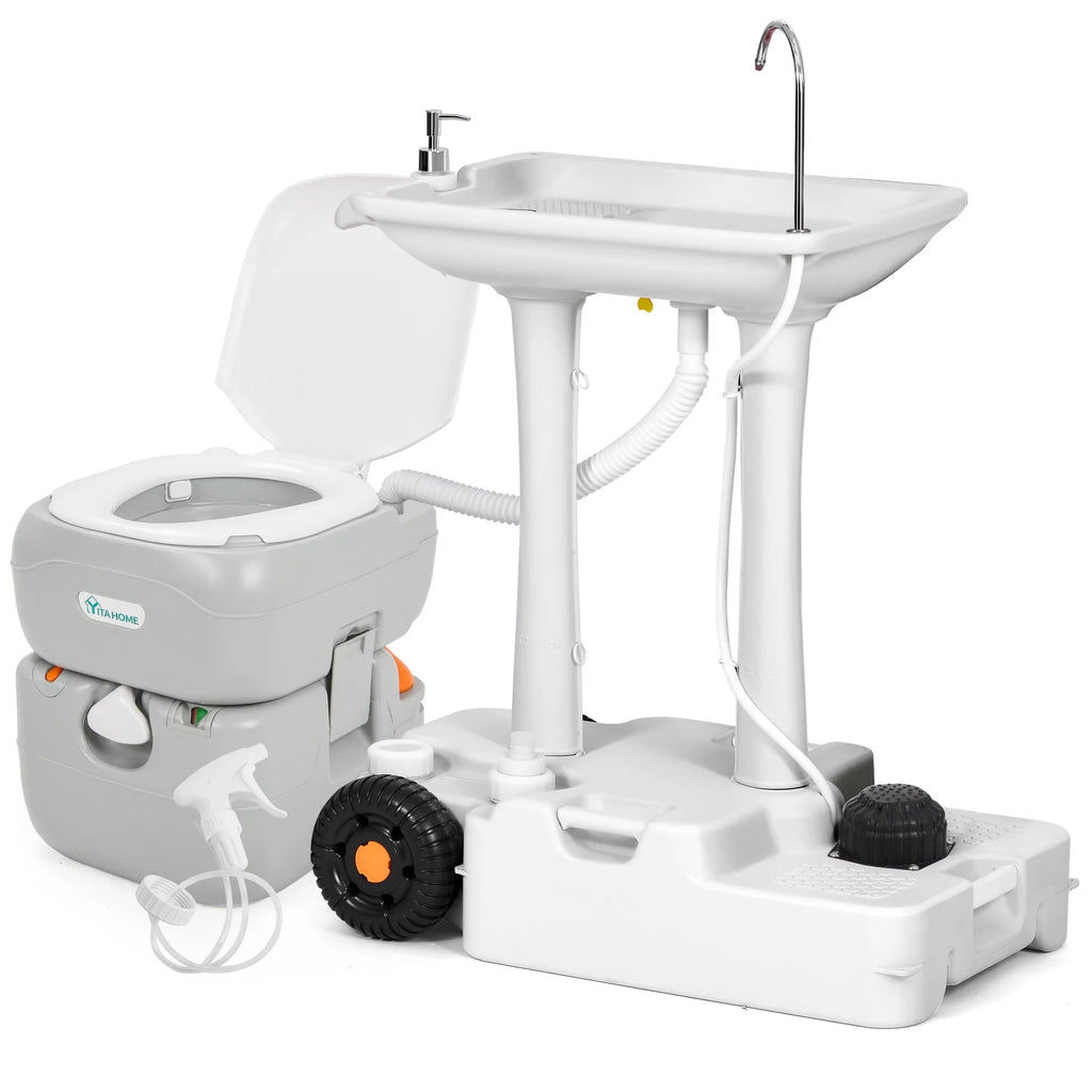 Portable Sink and 5.8 Gallon Toilet Combo D930354